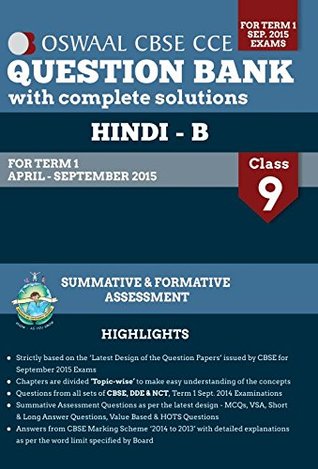 [c911f] *Full! ~Download% Oswaal CBSE CCE Question Bank with Complete Solutions for Class 9 Term - I (April to Sep 2015) Hindi B - Panel Of Expert !ePub*