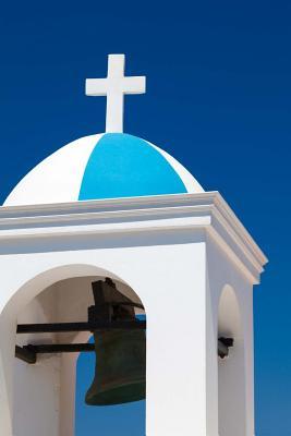 [5881a] @F.u.l.l.! ~D.o.w.n.l.o.a.d~ A Beautiful Blue and White Church Bell Tower in Greece Journal: Take Notes, Write Down Memories in This 150 Page Lined Journal -  ^PDF*