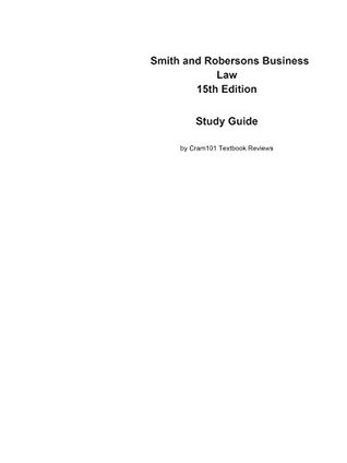 [5c7d8] ^Download! Smith and Robersons Business Law: Business, Business law - Cti Reviews *e.P.u.b%