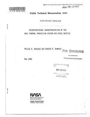 [eb182] @R.e.a.d~ #O.n.l.i.n.e! Microstructural Characterization of the Hrsi Thermal Protection System for Space Shuttle - National Aeronautics and Space Administration %e.P.u.b~