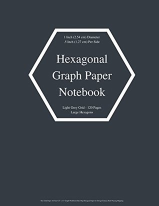 cd31c] *D.o.w.n.l.o.a.d@ Hexagonal Graph Paper Notebook: Large Hexagons Light Grey Grid 1 Inch (2.54 cm) Diameter .5 Inch (1.27 cm) Per Side 120 Pages: Hex Grid Paper A4 Size  with Large Horizontally Aligned Hexagons - Merch Edge @ePub~