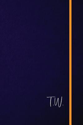 [7c004] @R.e.a.d* T.W.: Classic Monogram Lined Notebook Personalized With Two Initials - Matte Softcover Professional Style Paperback Journal Perfect Gift for Men and Women -  %e.P.u.b~