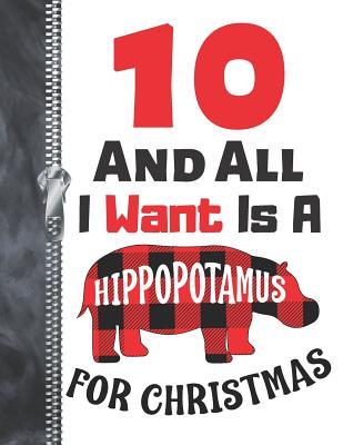 [7a007] %R.e.a.d! 10 And All I Want Is A Hippopotamus For Christmas: Red Buffalo Plaid Blank Holiday Doodling & Drawing Art Book Sketchbook Journal For Boys And Girls -  ~P.D.F@