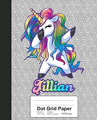 d4c44] *D.o.w.n.l.o.a.d@ Dot Grid Paper: JILLIAN Unicorn Rainbow Notebook -  ^e.P.u.b#